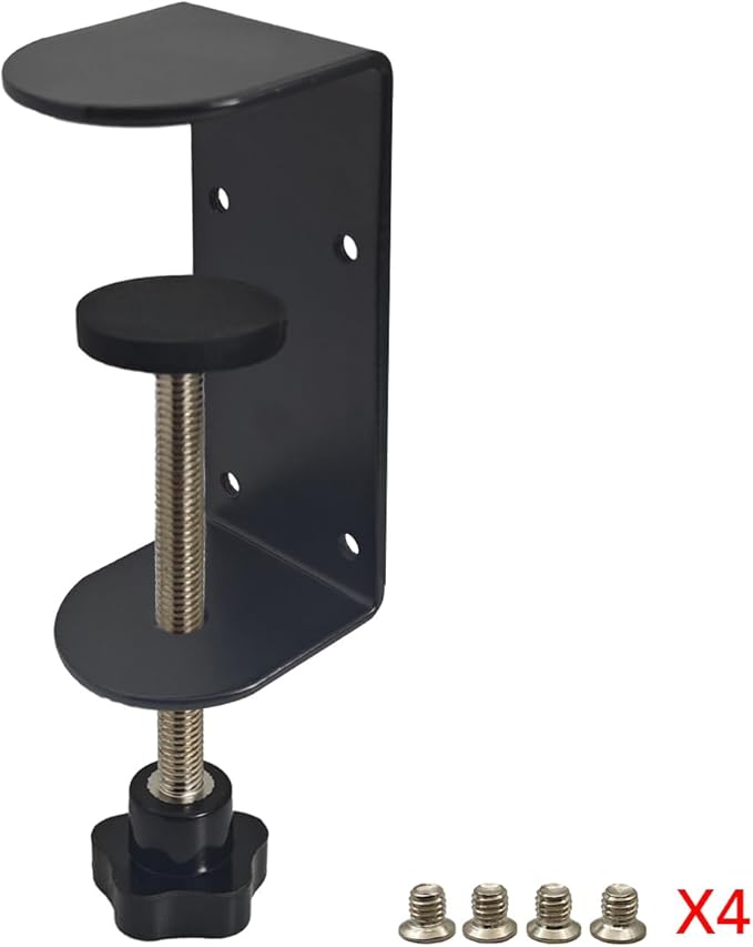 3 inch C-Clamp with Four Small Holes in the back, 4-Pack Adjustable Desk C Clamps for Range 0.35"~3.37", Versatile Clamp for Brake, Parts Assembly, Fastening, Welding, Woodwork, Metal Work
