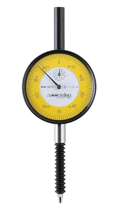 Accusize Industrial Tools 0-1" x 0.001" Lug Back IP54 Shockproof Dial Indicator Premium Grade, P900-S160