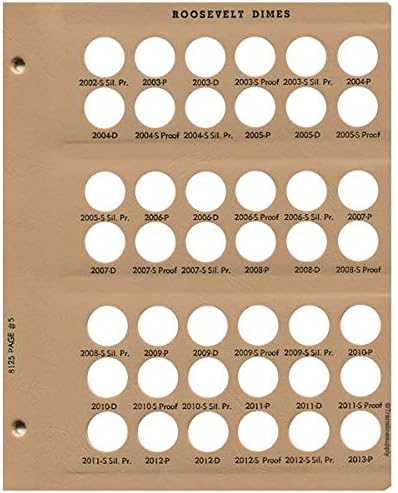 Dansco US Roosevelt Dime Coin Album Page 5 2002-S by Unknown