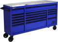 Homak 72” Roller Cabinet w/Stainless Steel Top RS Pro Workstation (Rally Sport Blue)