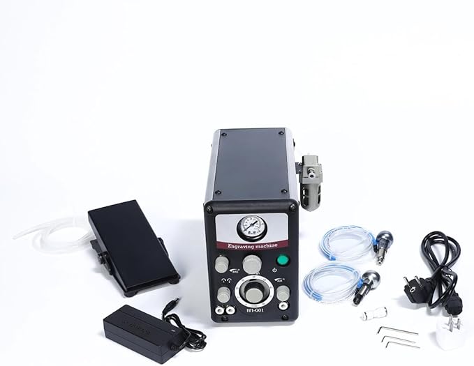 Pneumatic Impact Engraving Machine Pneumatic Engraver Machine Hand Engraving Stone Setting Tools Engraving Machine for Jewelry Making Metal Engraving and Carving