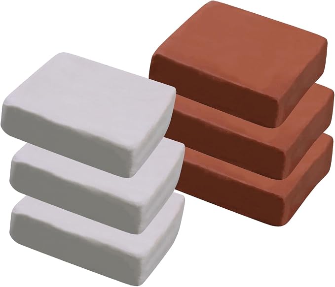 6 lb White & Terracotta Stoneware Clay by WABAFL