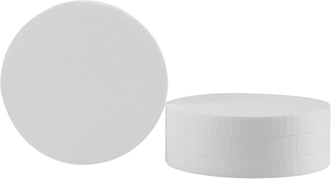 FFchuanhe 4 Pack Foam Circles for Crafts, Polystyrene Round Foam Discs for DIY - Image 5