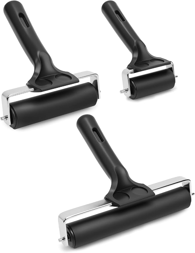 UCEC Brayer Rollers for Crafting – Durable Rubber Ink Roller, Brayer Roller for by UCEC