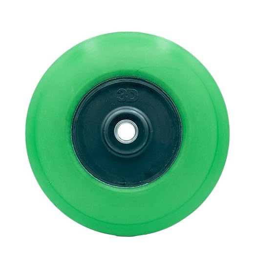 3D 6” Green Rotary Backing Plate | 5/8” Thread | Hook-and-Loop System | Flexible Backing Pad for Rotary Polisher | Sanding, Polishing, Buffing | Professional Grade
