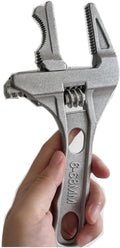 Adjustable Wrench Large Opening Short Handle Wide Jaw Mini Monkey Spanner Plumbing Pipeline Bathroom Tools