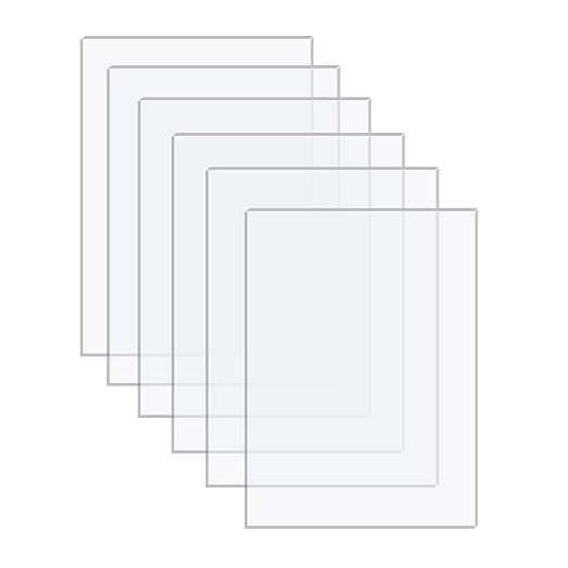 6 Pack of Acrylic Sheets 5x7-0.043" Thick Clear Extruded Plexiglass Sheets by Langaelex