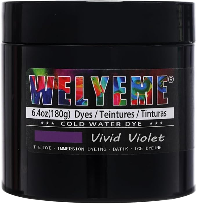 Cold Water Dye Violet, Tie Dye Powder, Fabric Dye Powder by WELYEME