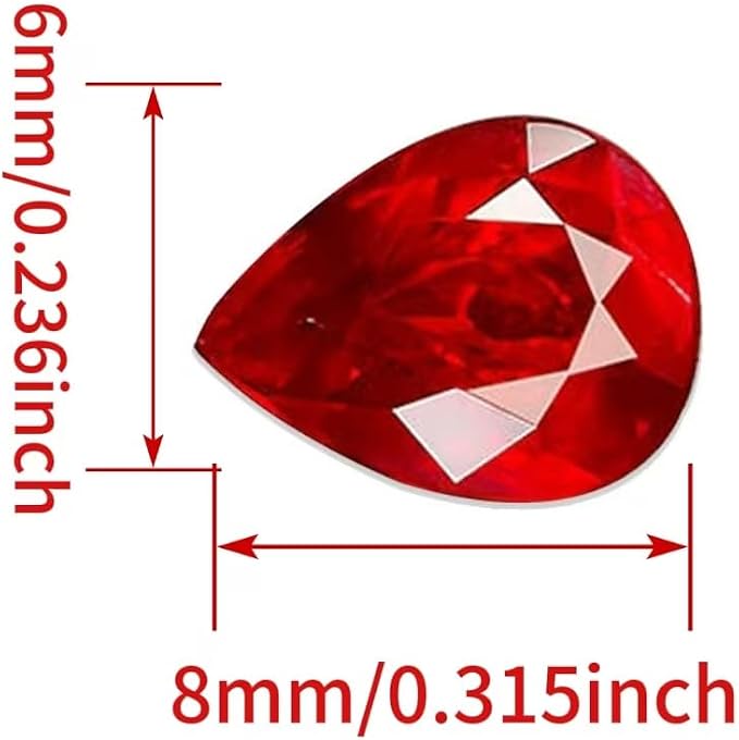 Ruby Red Cubic Zirconia Loose Beads Unset - Image 2
