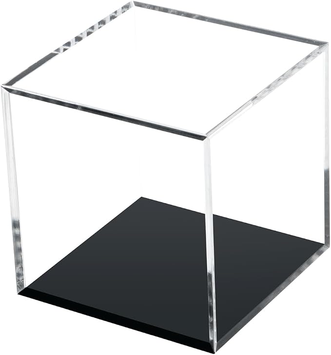 Clear Acrylic Boxes for Collectibles Display, Removable Countertop Storage Box by KCGANI