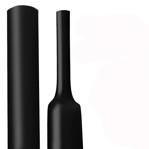 XHF 1 Inch (25mm) 3:1 Waterproof Heat Shrink Tubing Marine Grade Wire Cable Adhesive Lined Tube Insulation Seal Against Moisture Corrosion and Air Leakage, 4 Ft Black