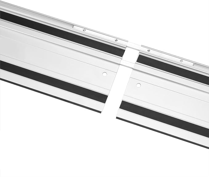 POWERTEC Track Saw Guide Rail Accessory Kit for Festool, Makita and DeWalt, Includes 2PK 118" Guide Rail Splinter Guard Replacement Strip and Set of 4 Guide Rail Connectors (72049)