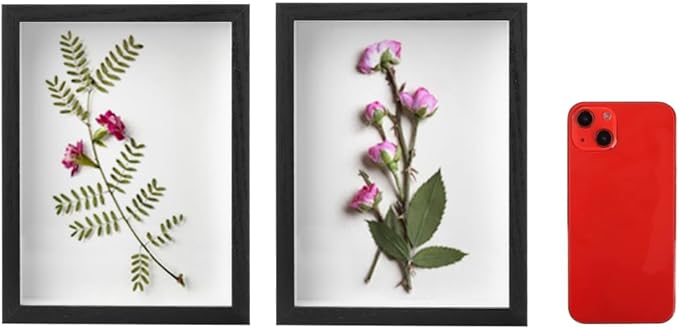 Hacaroa Set of 4 Shadow Box Picture Frame, 8 x 6 Inches Wood Frame Memory - Image 3