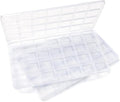 IOOLEEM 28 Grids Plastic Bead Organizer Box, Organizer Container Storage Box by IOOLEEM