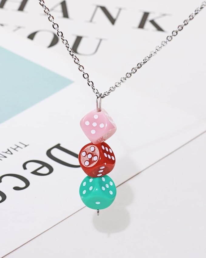 Tupalizy 10mm Acrylic Dice Beads Small 6 Sided Dice Charms - Image 6