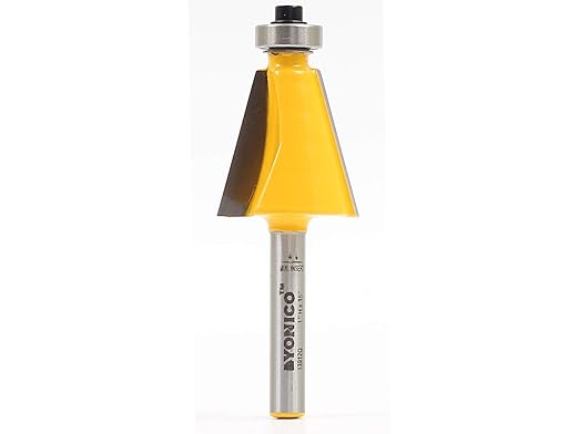 YONICO Chamfer Router Bits Bevel Edge Forming 15 Degree 1/4-Inch Shank 13912q