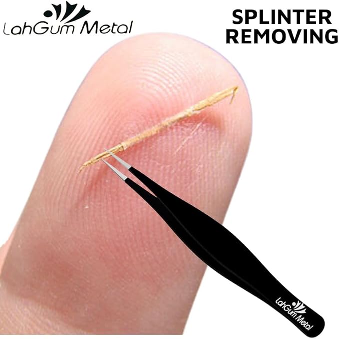 Super Sharp Pointed Tweezers Precision Fine Point Tip Ingrown Hair Removal Kit - Image 7