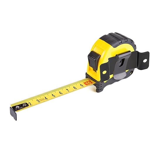 6 Pcs Tape Measure Holder Clip Measuring Tape Holder Metal Measuring Tape Belt Holder Tape Holder for Tool Belt with Rivets Tape Measure Hanging Tape Holder for Easy to Carry Matte Black