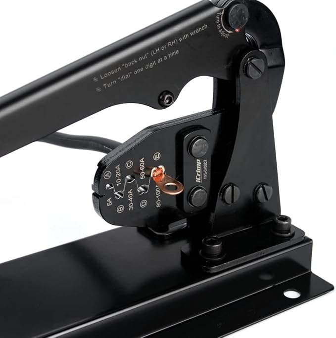iCrimp Battery Lugs and Open Barrel Connectors Crimping Tools -Desk Type IWS-5100DT(5A-100A)