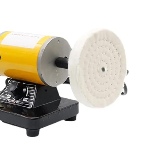 Luo ke 5 Inch Polishing Wheel for Bench Grinder - 2 Pcs Buffing Wheel (50 Ply), 10mm Arbor Hole Cotton Sanding Wheel