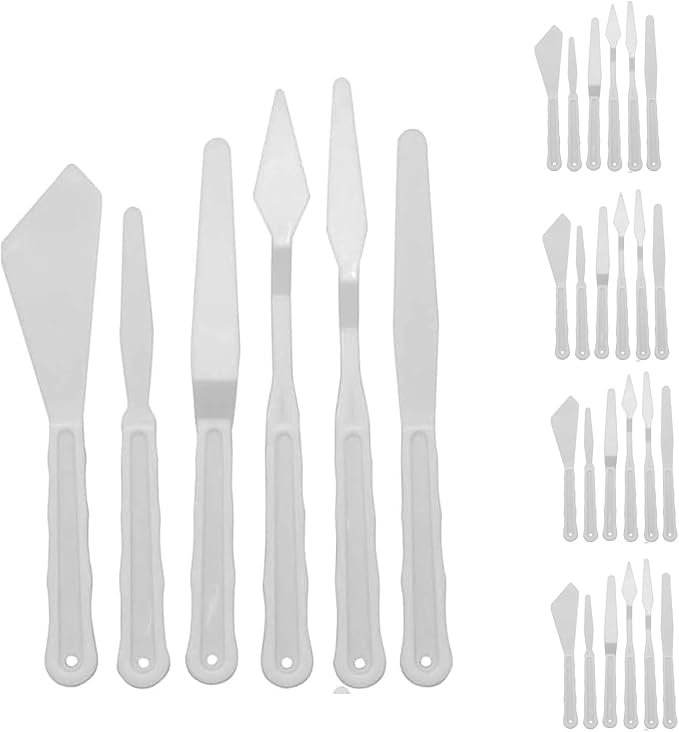 AUEAR, 5 Sets 30 Pack Plastic Spatula Palette Knives, 6 Styles - Image 9