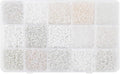 15 Grid White Glass Seed Bugle Tube Beads Kit by Basigeese