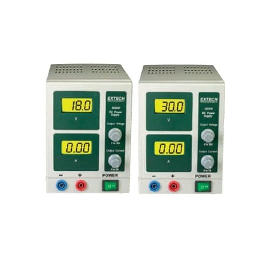 Extech 382200 30V 1A DC Power Supply - Digital Single-Output Bench Supply with Dual Backlit LCD, CV/CC, Short-Circuit & Overload Protection, Low Noise Ripple - Ideal for R&D, Lab, Telecom