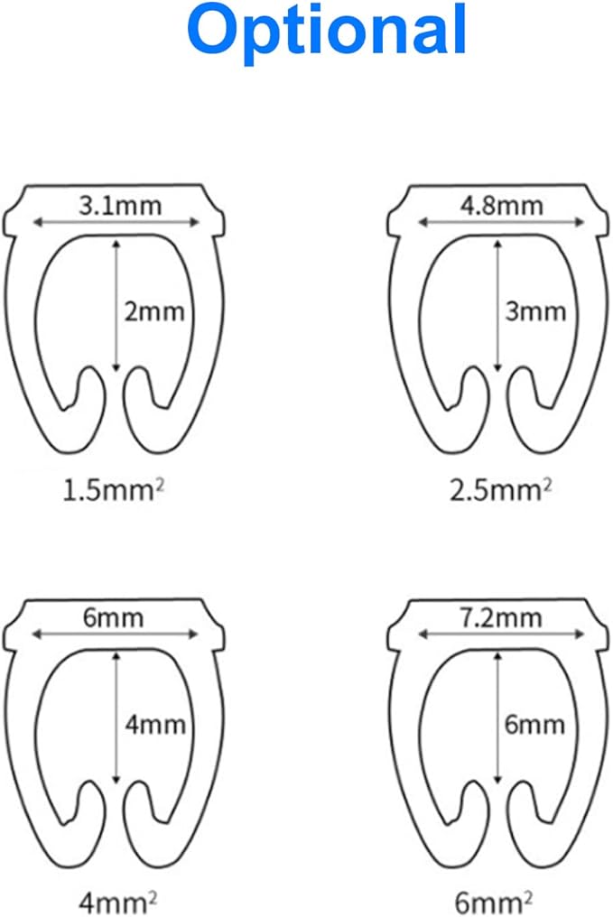 Digital Tube Wire 0-9 Number Coded Clip On Plastic Cable Label Tube Colorful Cable Marker C Shape Suitable Multi-Type Cable (100Pcs 2.5mm²)