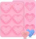 SJ Heart&Bow Shaped Silicone Mold 2 Packs, Soap Molds by SJ