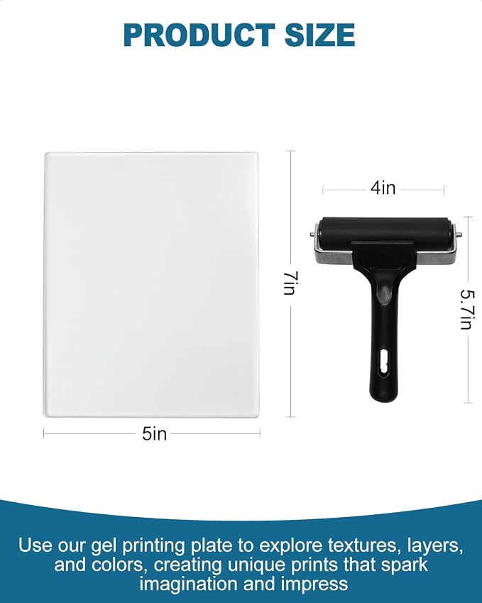 UCEC 2 Pack Small Gel Printing Plate Set – 5x7 Inch Reusable Printmaking - Image 6