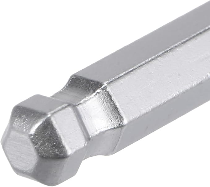 TOP-VIGOR 4Pcs 3/16" Ball End Hex Key Wrench, L Shaped Long Arm Allen Wrench for Household DIY, Professional Machine Repairing, CR-V