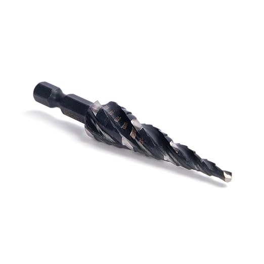 Four Spiral Flute M35 Cobalt Step Drill Bit Set 1/8" - 1/2"(13 Sizes),Impact Ready Four Flute Step Drill Bit,1/4" Hex Shank Step Bits for Metal, Stainless Steel, Aluminum, Wood, Plastic
