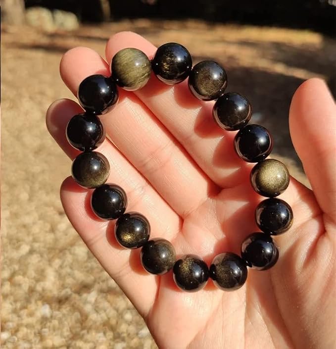 Zenkeeper 116 Pcs Gold Sheen Obsidian Beads - Image 4