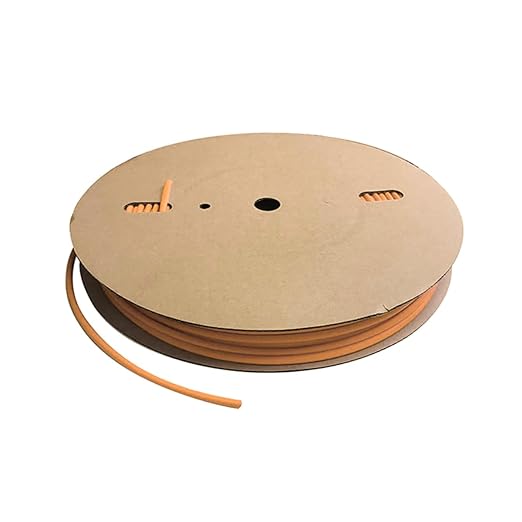 Kable Kontrol Heat Shrink Tubing - 1/16” Inch - 500' Ft Long, Orange Polyolefin - 2:1 Industrial Shrink Tube & Cable Sleeve for Electrical Wire Insulation - Rated for 600 V