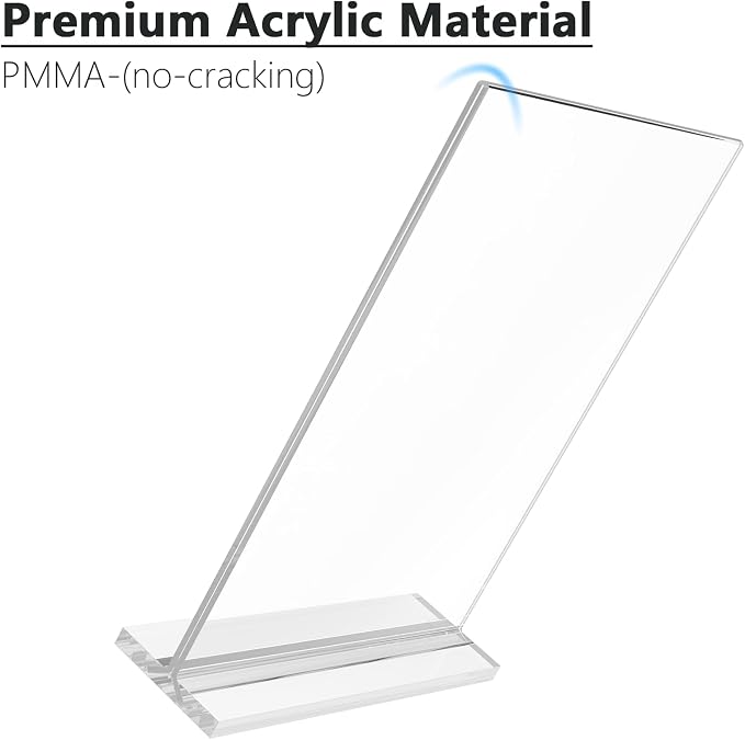 MaxGear Acrylic Sign Holder 8.5" x 11" Double Sided Display Stand, 18 Pack | - Image 5