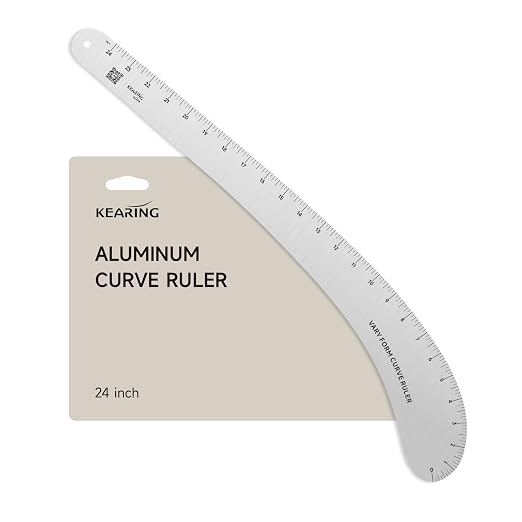 KEARING 24" Aviation Aluminum Hip Curve Ruler Dual Sided Scales Sewing Tool | by KEARING