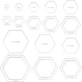 BENECREAT 16 Pcs Hexagon Quilting Template, Acrylic Intricate Sewing Machine by BENECREAT