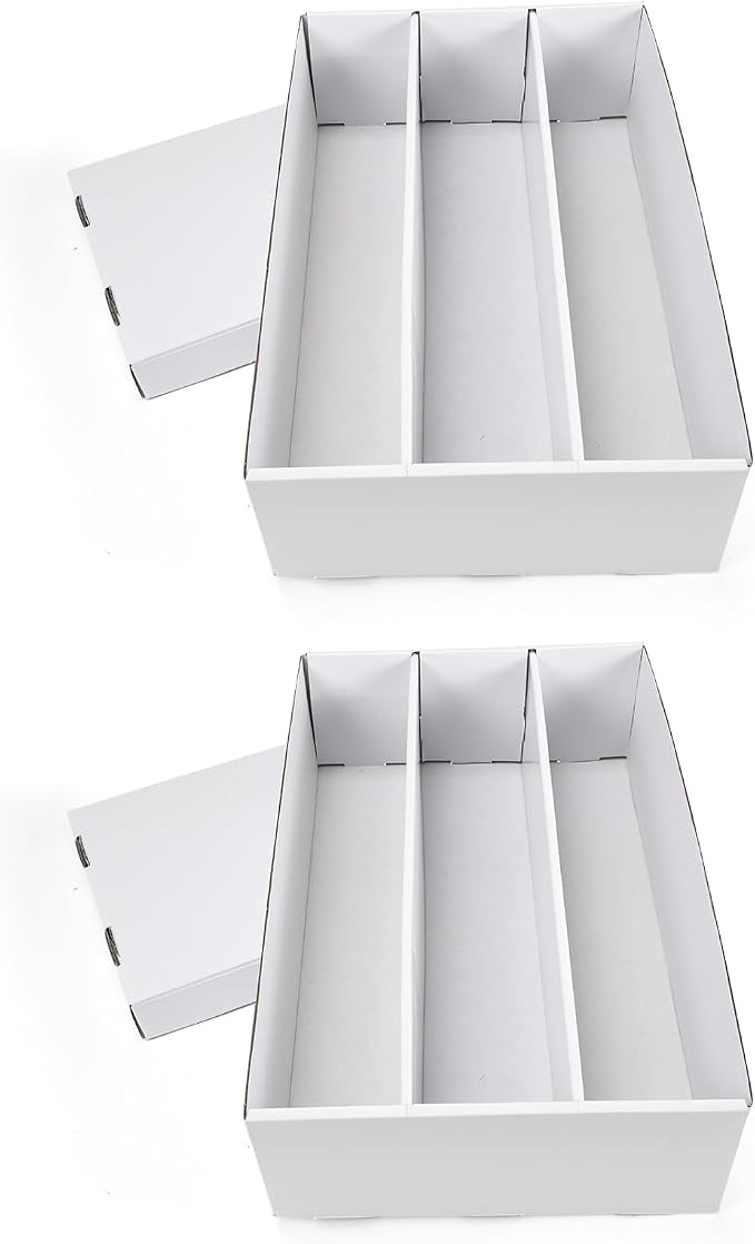 RLAVBL 2 Pack Trading Card Storage Box, 3 Row by RLAVBL