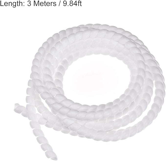 uxcell Flexible Spiral Cable Wrap Wire Cord Wraps Management Sleeve 8mm x 10mm - Image 2