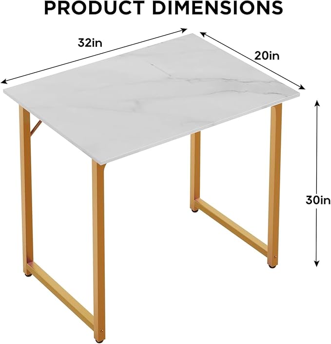 PayLessHere | 32 Inch Computer Desk | White Gold | Office Desk - Image 3