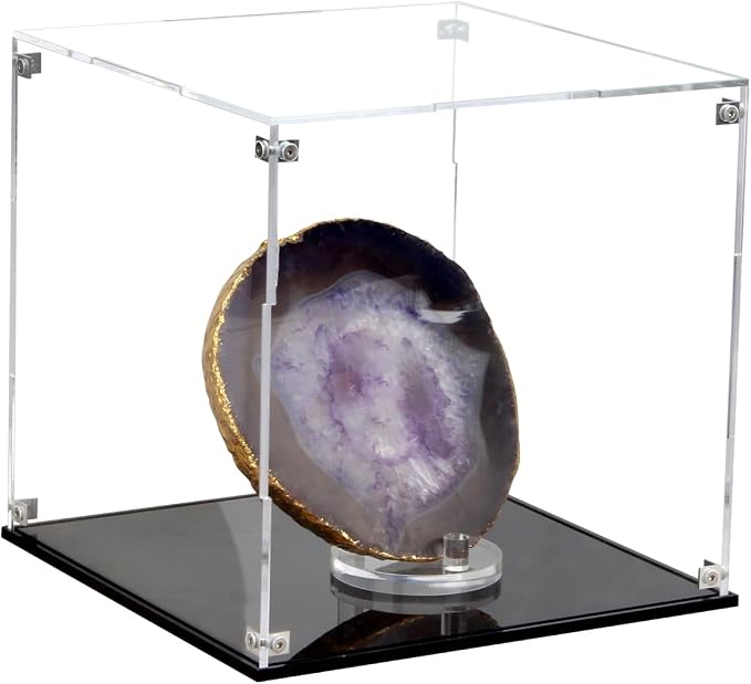 Clear Acrylic Display Case for Collectibles Assemble, Cube Box Dustproof by KCGANI