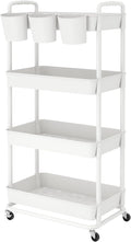 JIUYOTREE 4-Tier Plastic Rolling Storage Cart Utility Cart by JIUYOTREE