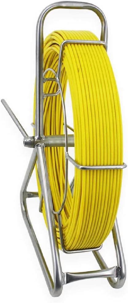 6MM 350FT Fiberglass Fish Tape Reel Wire Cable Running Rod Duct Rodder Fish Tape Cable Pulling Rod with Continuous