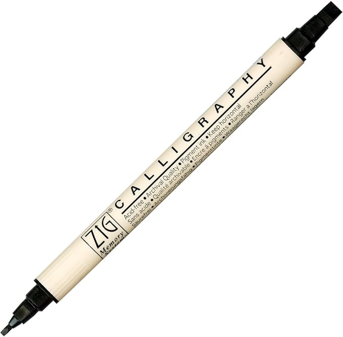 Kuretake Zig Memory System Calligraphy Marker Pure Black by Kuretake
