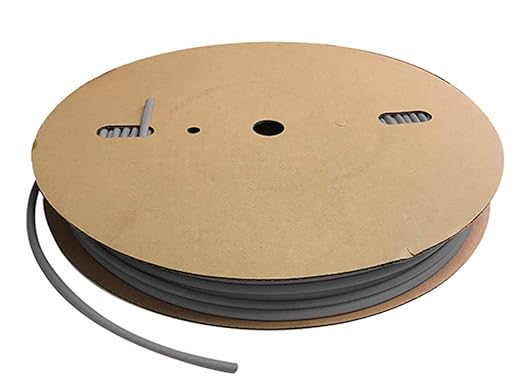 Kable Kontrol Heat Shrink Tubing - 1/16” Inch - 500' Ft Long, Gray Polyolefin - 2:1 Industrial Shrink Tube & Cable Sleeve for Electrical Wire Insulation - Rated for 600 V