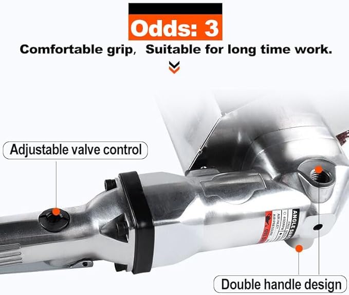 7-Inch Pneumatic Shaped Sander Woodworking Machine Curved Surface Shape Grinding Air Polisher,Lightweight at 5.88lbs,Adjustable Speed Up to 2500rpm Wood Door Polishing and Sanding Tool