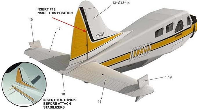 ZEZEFUFU 1:32 Scale DHC-2 Beaver Float Seaplane Paper Model Set Handmade DIY - Image 9
