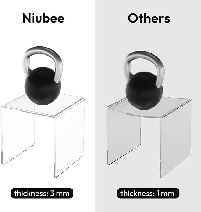NIUBEE 2 Set Acrylic Risers Display - Image 3