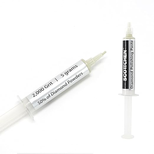 SCOTTCHEN Diamond Polishing Paste,2,000 Grit 4-8 Microns Lapping Compound with 50% Concentration of Diamond Powders for Jewelry, Metal, Ring, Glass, Coin,etc.-5 Gram