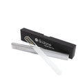 Crystal Glass Nail File Professional Double Sided Etched Crystal Nail File Set for Nail Art & Nail Care Alternative to Metal Nail Files Emery Boards & Buffer(Clear Round)